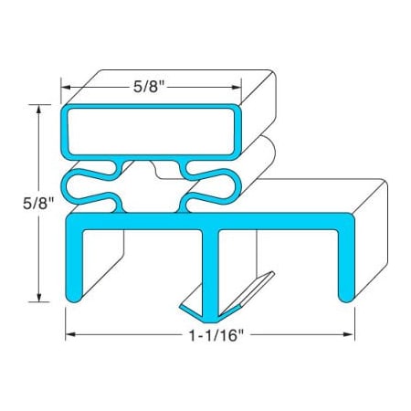 Allpoints Allpoints 741275 Door Gasket38 1/2" X 79" For Norlake Refrigeration 741275